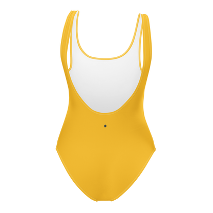 Michigan Upper Peninsula One-Piece Swimsuit (w/ UP Outline) | Maize