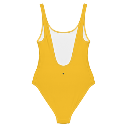 Michigan Upper Peninsula One-Piece Swimsuit (w/ UP Outline) | Maize