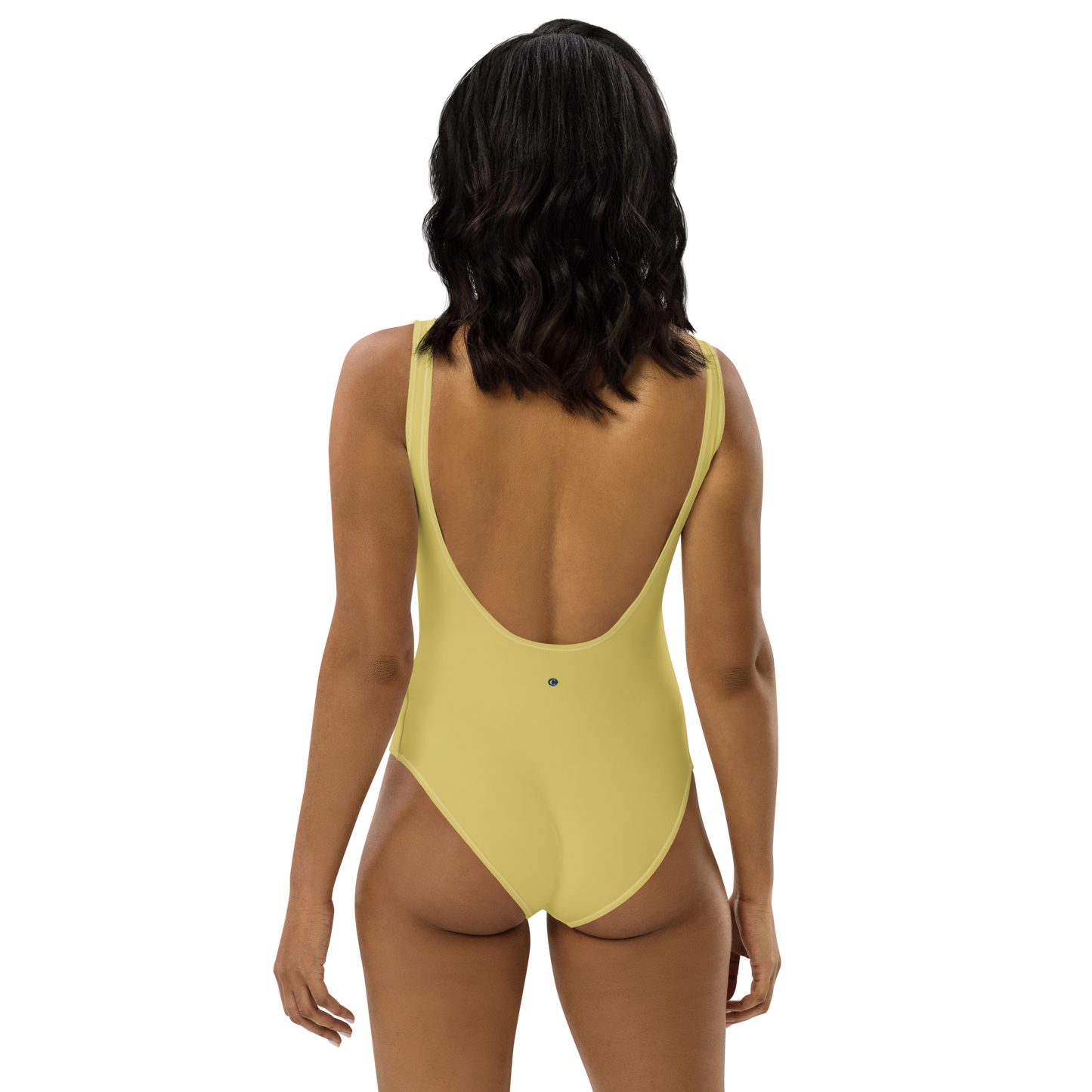 Michigan Upper Peninsula One-Piece Swimsuit (w/ UP Outline) | Plum Yellow