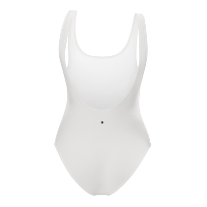 Michigan Upper Peninsula One-Piece Swimsuit (w/ UP Outline) | Birch Bark White