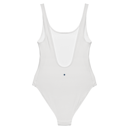 Michigan Upper Peninsula One-Piece Swimsuit (w/ UP Outline) | Birch Bark White