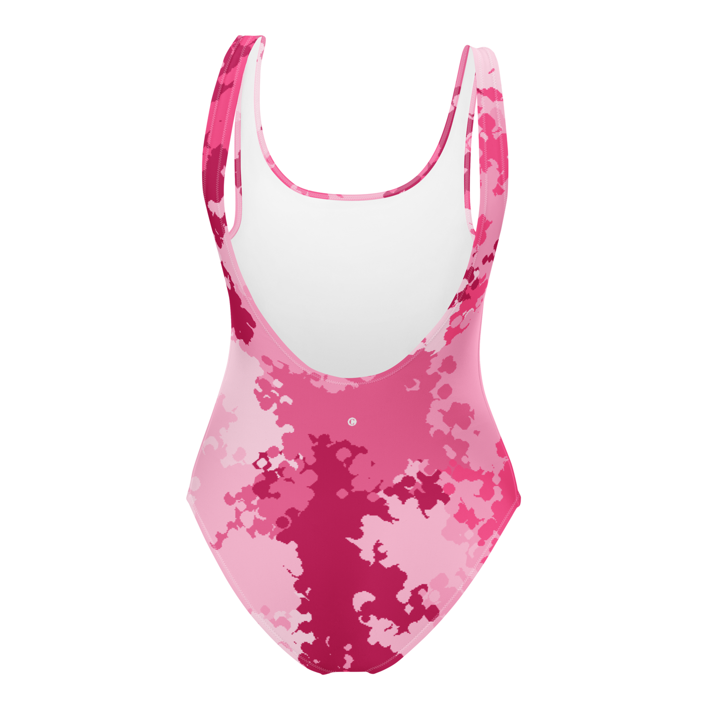 Michigan Upper Peninsula One-Piece Swimsuit (w/ UP Outline) | Pink Camo