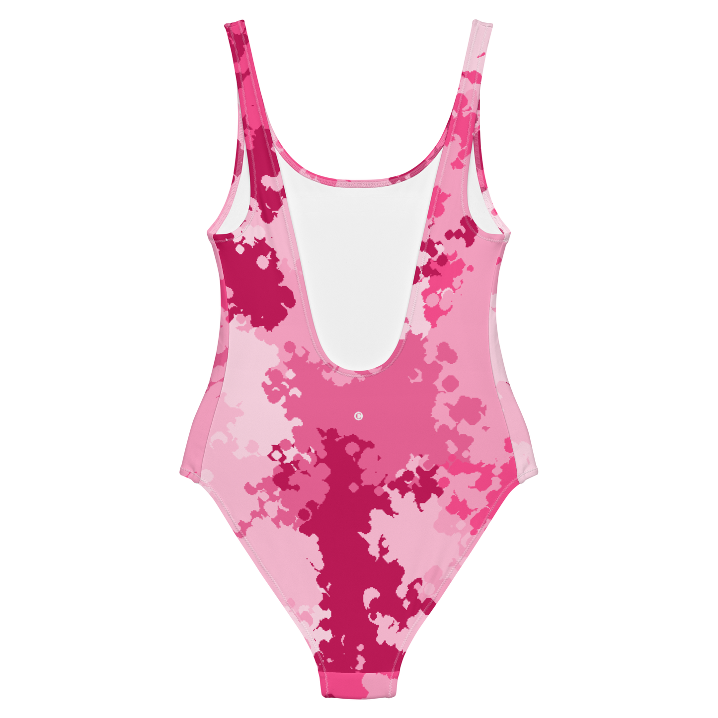 Michigan Upper Peninsula One-Piece Swimsuit (w/ UP Outline) | Pink Camo