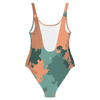 Michigan Upper Peninsula One-Piece Swimsuit (w/ UP Outline) | Copper Country Camo