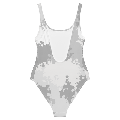 Michigan Upper Peninsula One-Piece Swimsuit (w/ UP Outline) | Snow Camo