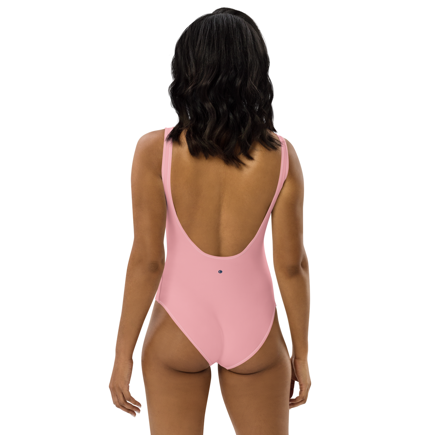 Michigan Upper Peninsula One-Piece Swimsuit (w/ UP USA Flag) | Strawberry Pink