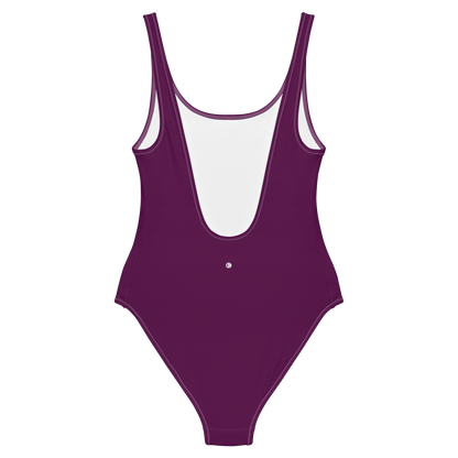 Michigan Upper Peninsula One-Piece Swimsuit (w/ UP USA Flag) | Tyrian Purple