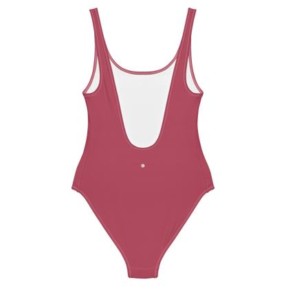 Michigan Upper Peninsula One-Piece Swimsuit (w/ UP USA Flag) | Popstar Pink