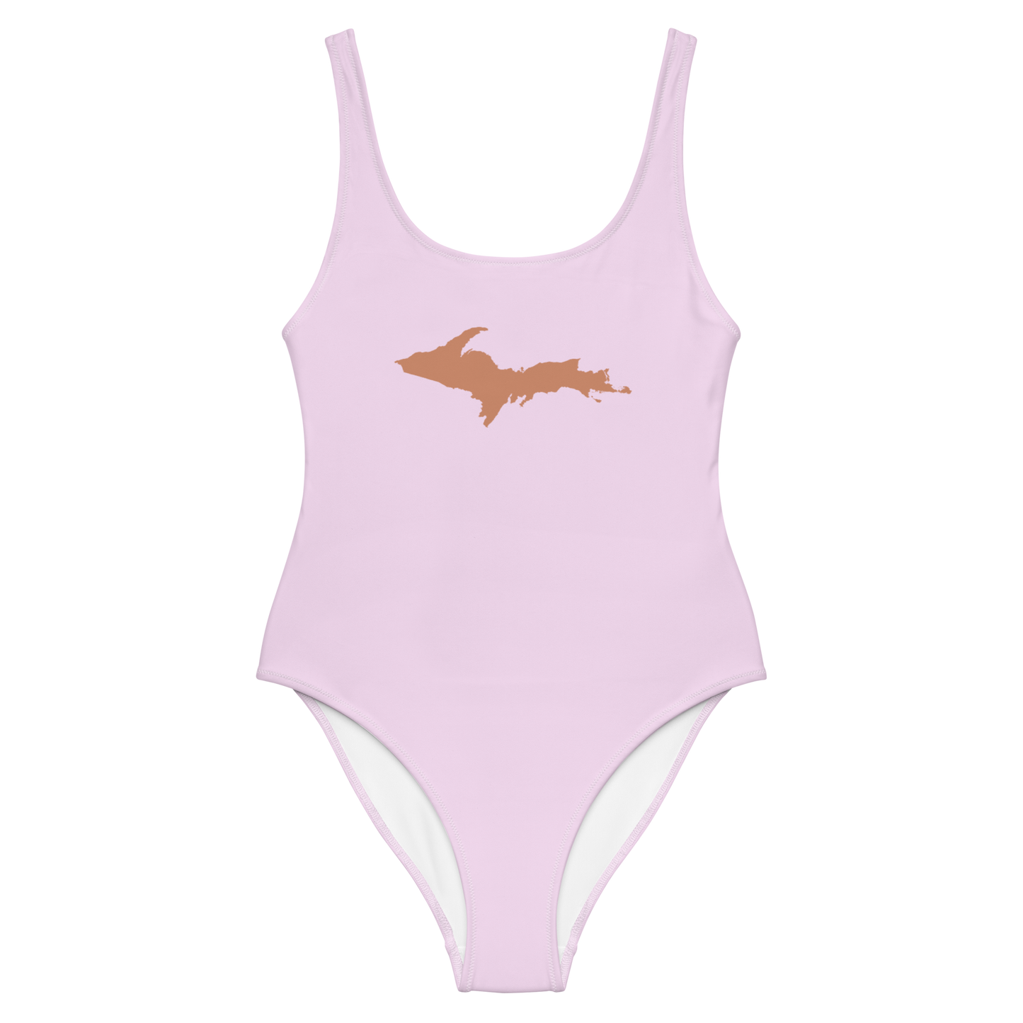 Michigan Upper Peninsula One-Piece Swimsuit (w/ Copper Outline) | Selago