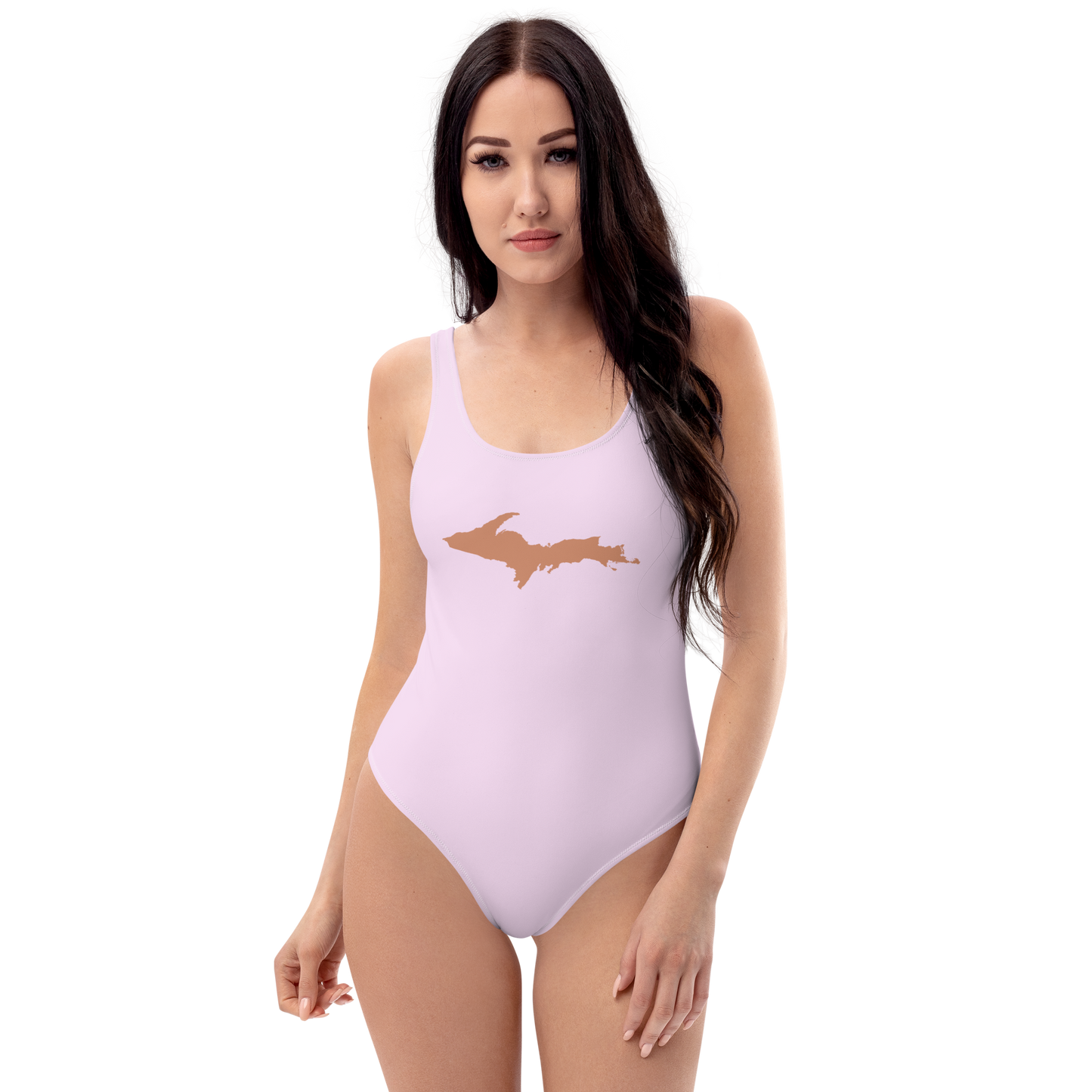 Michigan Upper Peninsula One-Piece Swimsuit (w/ Copper Outline) | Selago