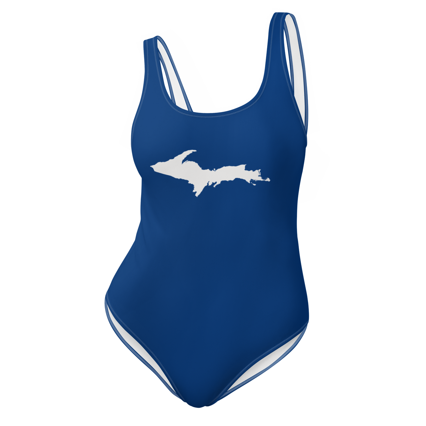 Michigan Upper Peninsula One-Piece Swimsuit (w/ UP Outline) | Dearborn Blue