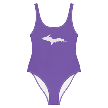 Michigan Upper Peninsula One-Piece Swimsuit (w/ UP Outline) | Lake Iris