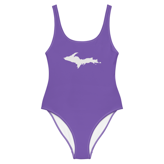 Michigan Upper Peninsula One-Piece Swimsuit (w/ UP Outline) | Lake Iris