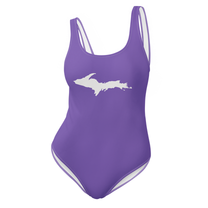 Michigan Upper Peninsula One-Piece Swimsuit (w/ UP Outline) | Lake Iris