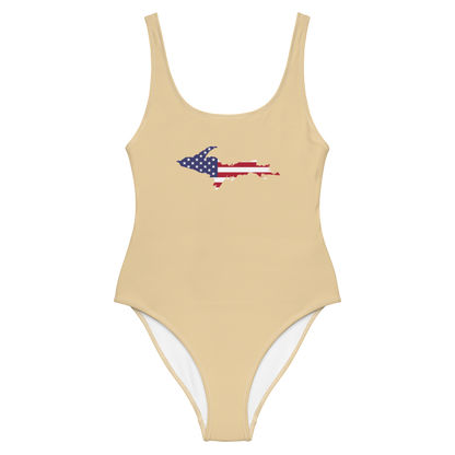 Michigan Upper Peninsula One-Piece Swimsuit (w/ UP USA Flag) | Maple