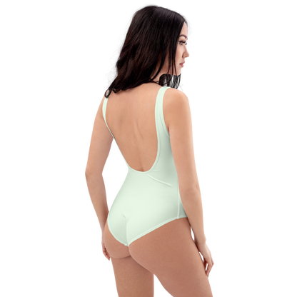 Michigan Upper Peninsula One-Piece Swimsuit (w/ Copper Outline) | Dew Green