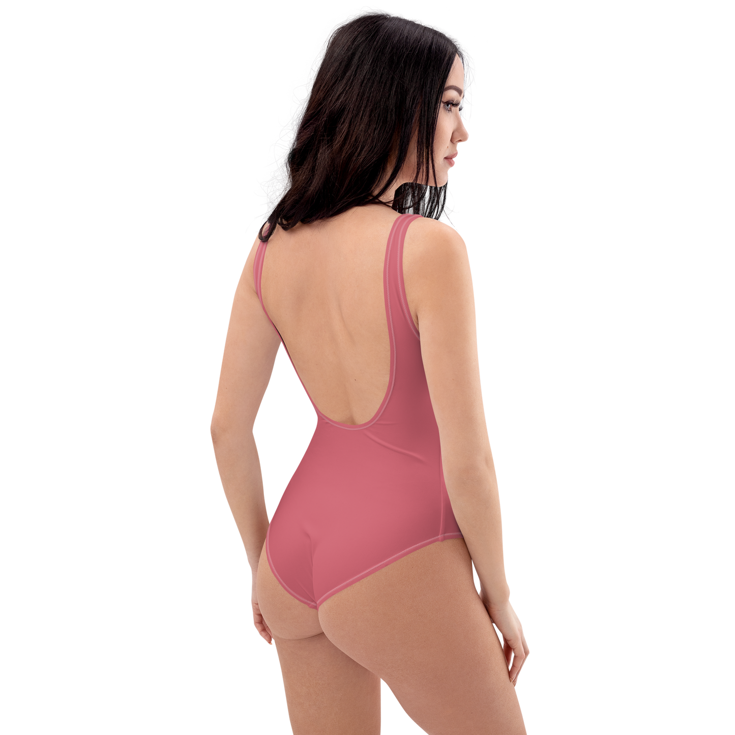 Michigan Upper Peninsula One-Piece Swimsuit (w/ UP Outline) | Watermelon Pink