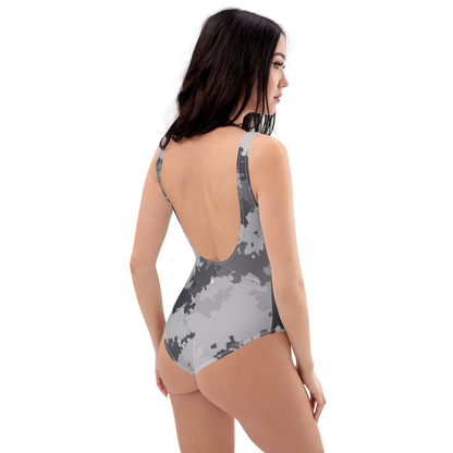 Michigan Upper Peninsula One-Piece Swimsuit (w/ UP Outline) | Iron Ore Camo