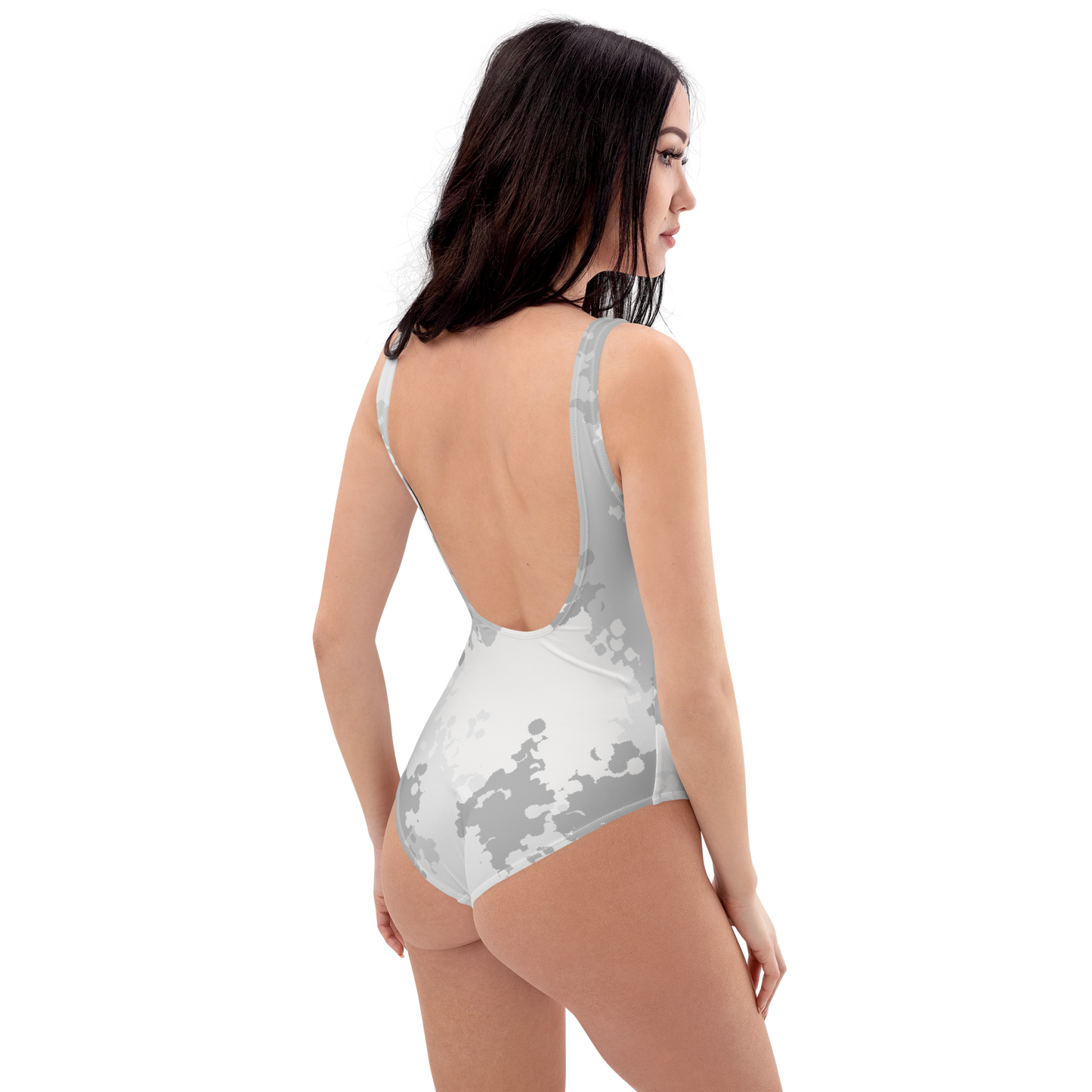 Michigan Upper Peninsula One-Piece Swimsuit (w/ UP Outline) | Snow Camo