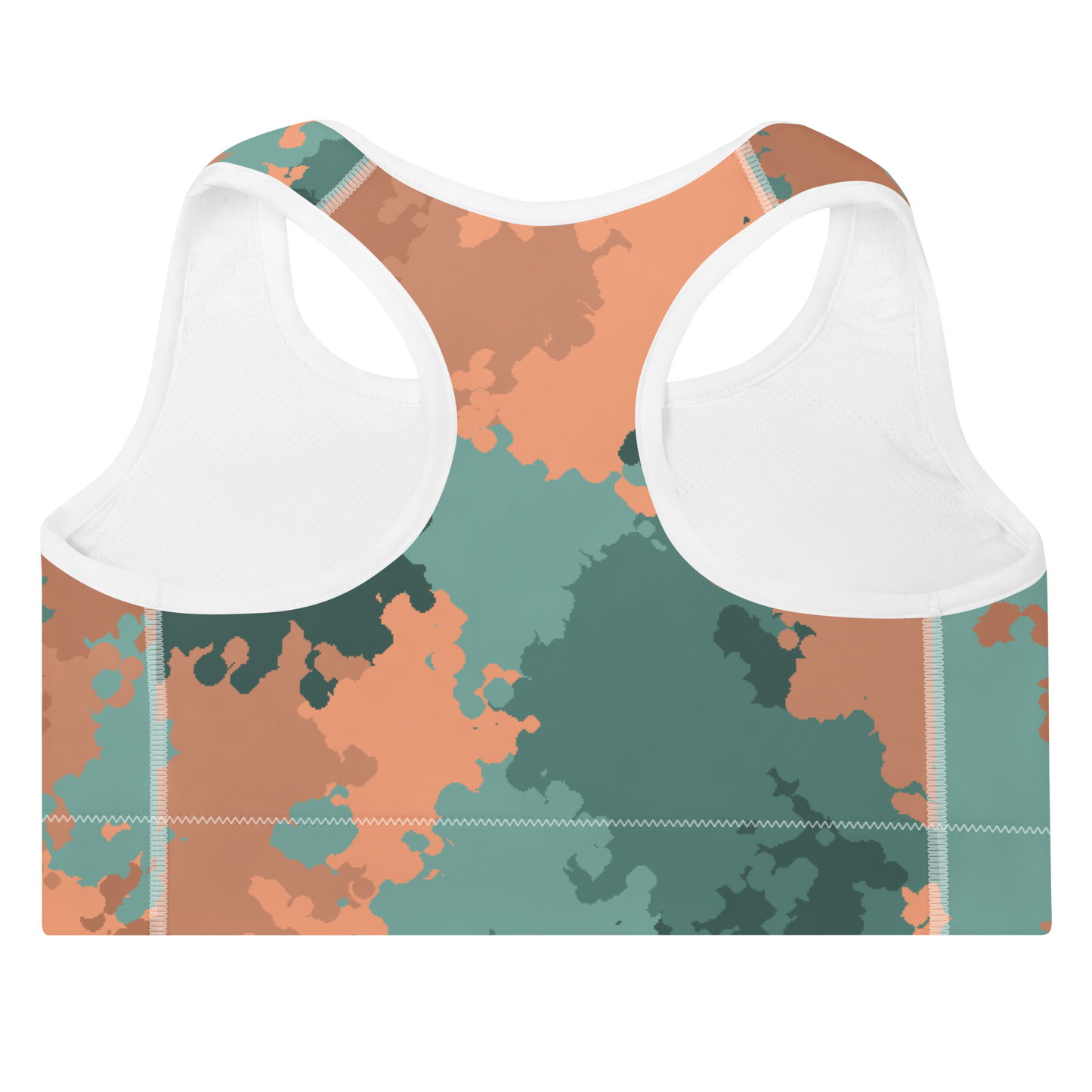 Michigan Upper Peninsula Padded Sports Bra (w/ UP Outline) | Copper Country Camo