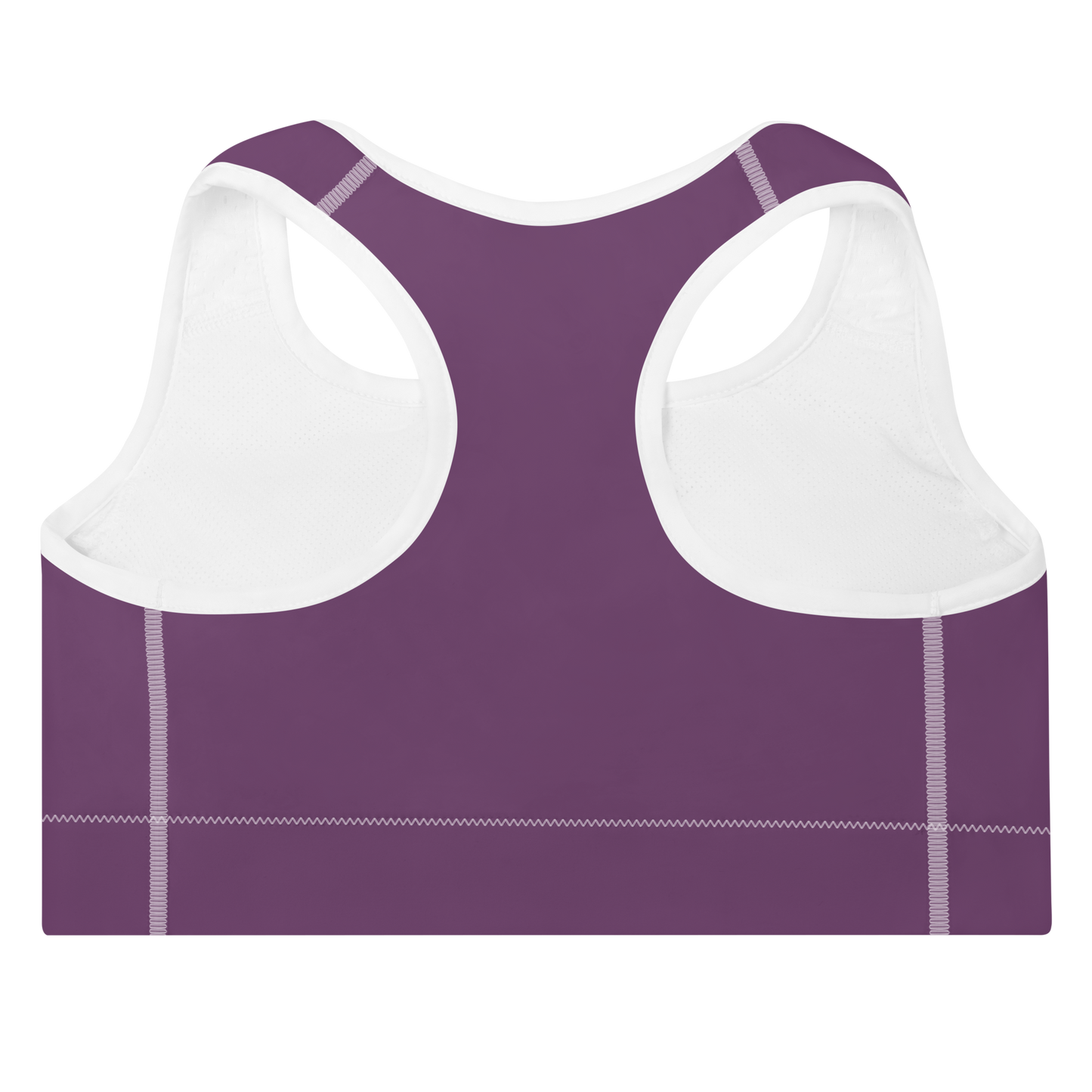 Michigan Upper Peninsula Padded Sports Bra (w/ UP Outline) | Plum