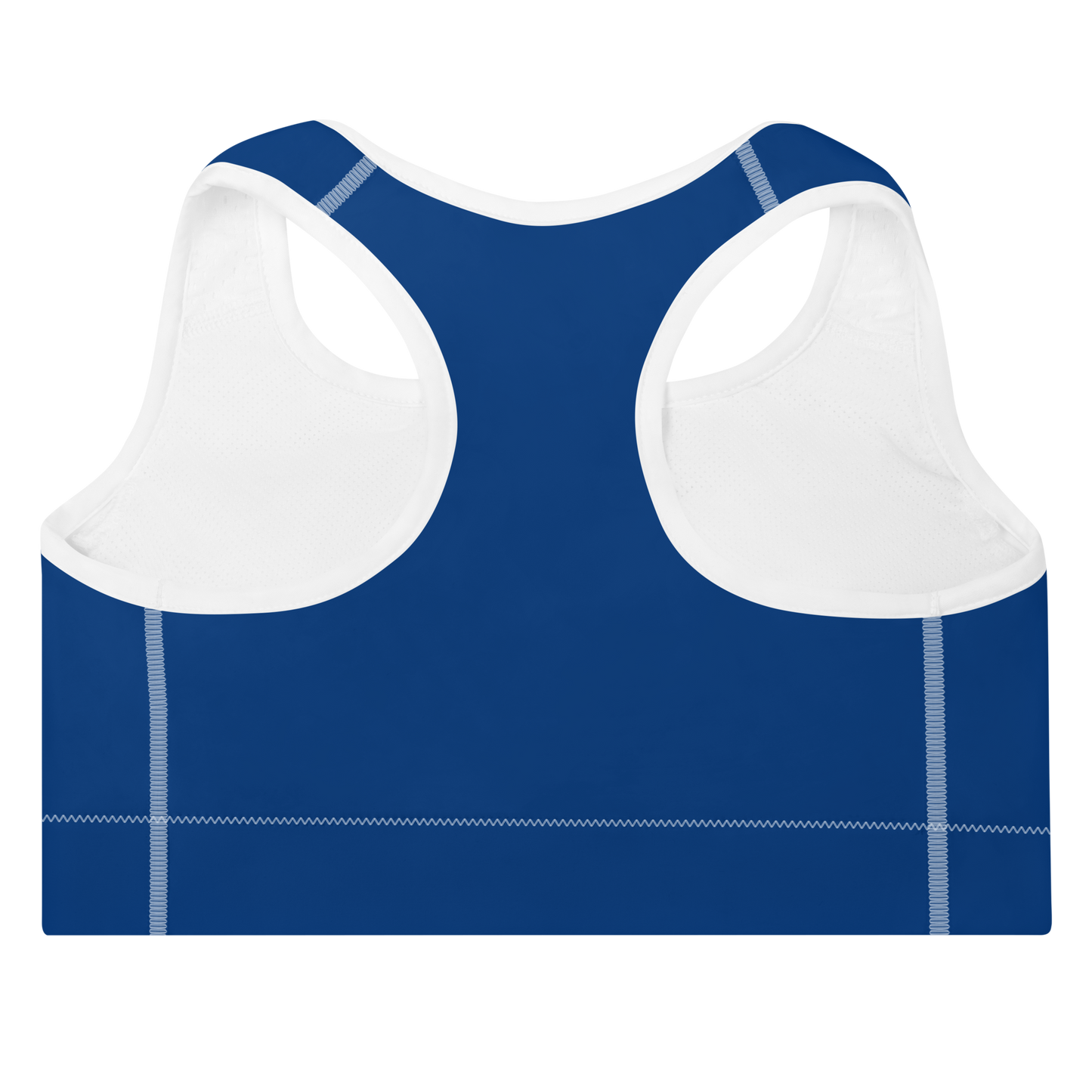 Michigan Upper Peninsula Padded Sports Bra (w/ UP Outline) | Dearborn Blue