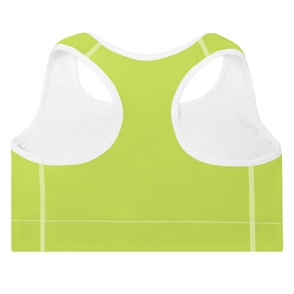 Michigan Upper Peninsula Padded Sports Bra (w/ UP Outline) | Gooseberry Green