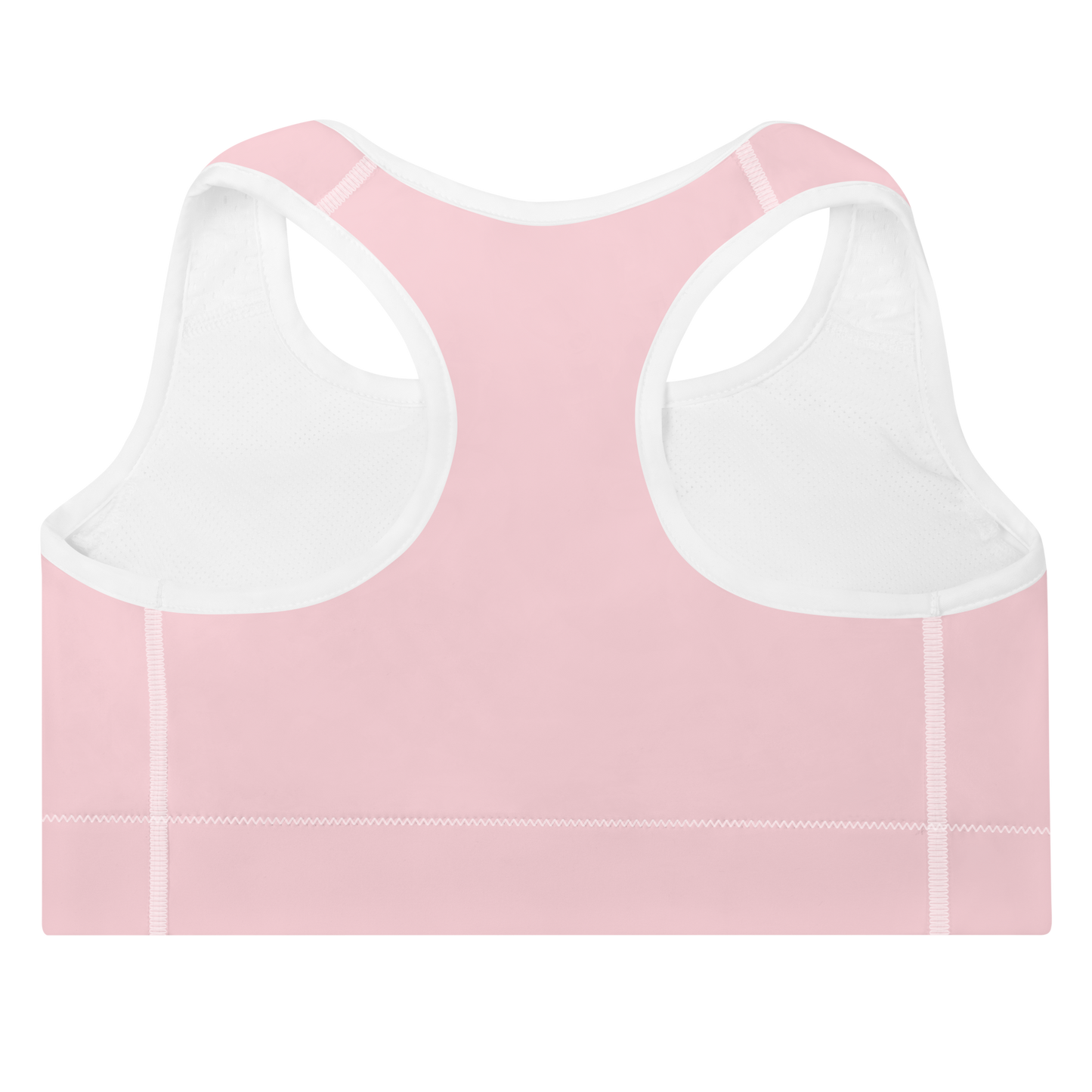 Michigan Upper Peninsula Padded Sports Bra (w/ UP Outline) | Pale Pink