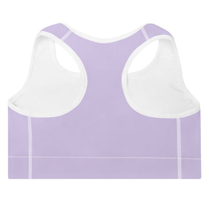 Michigan Upper Peninsula Padded Sports Bra (w/ UP Outline) | Lavender