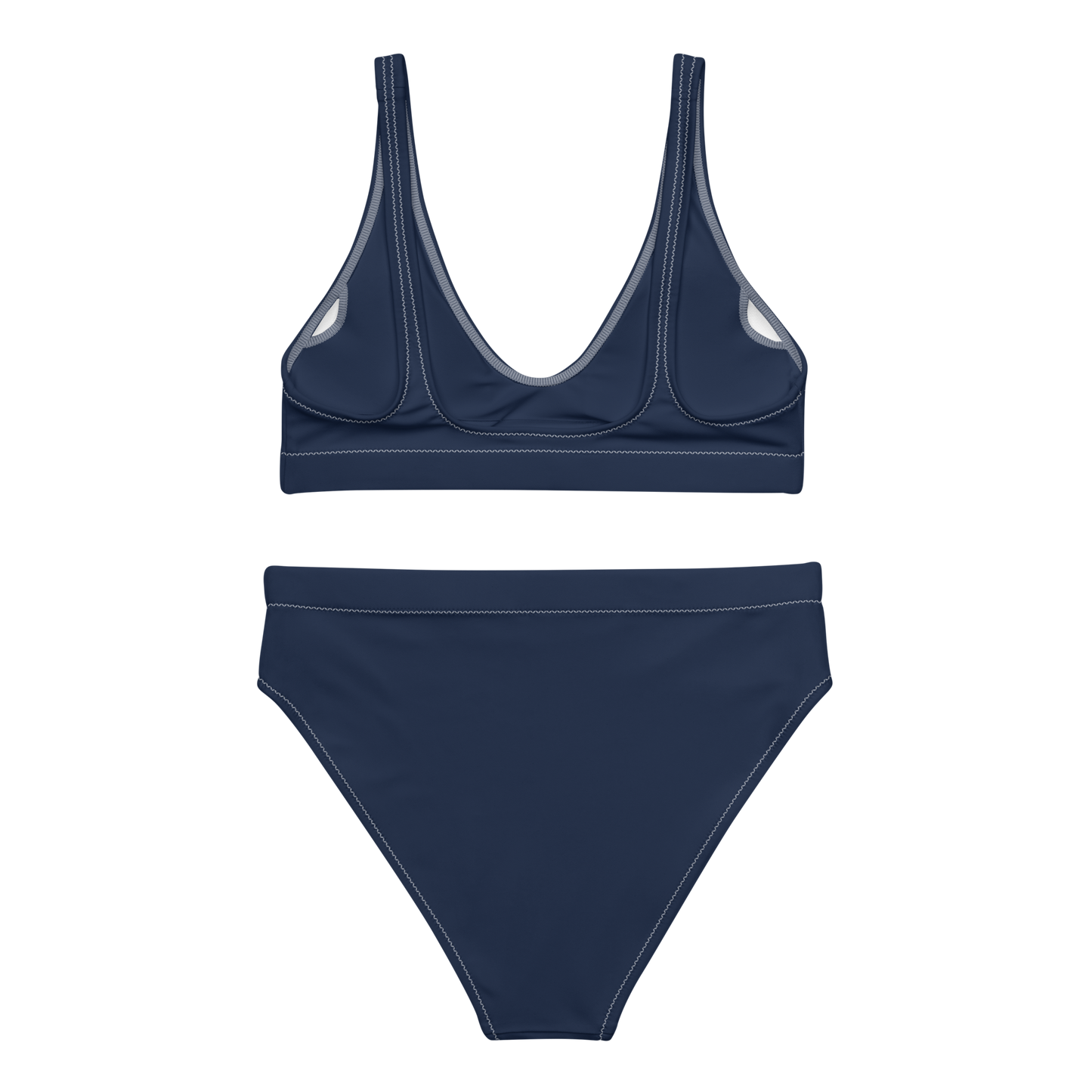 Michigan Upper Peninsula HIgh-Waisted Bikini (w/ Dual UP Outlines) | Navy