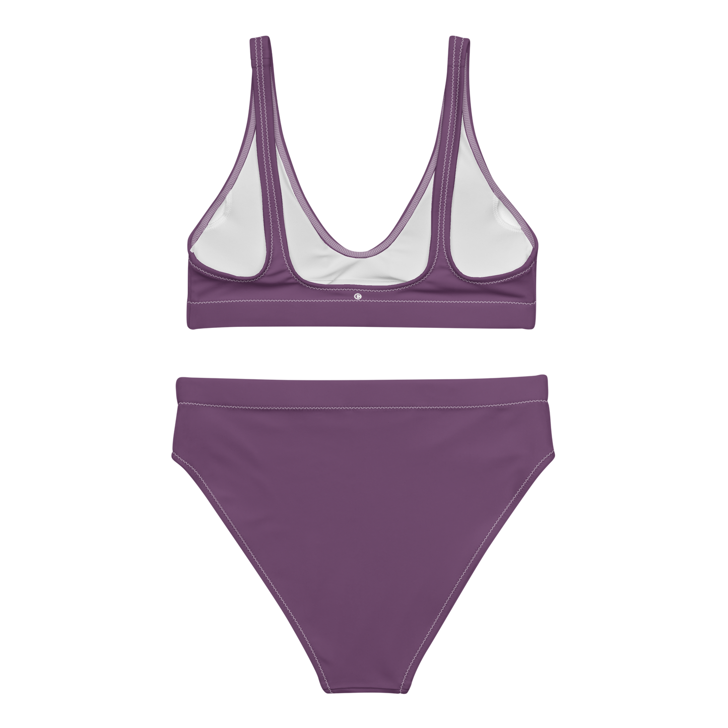 Michigan Upper Peninsula High-Waisted Bikini (w/ Dual UP Outlines) | Plum