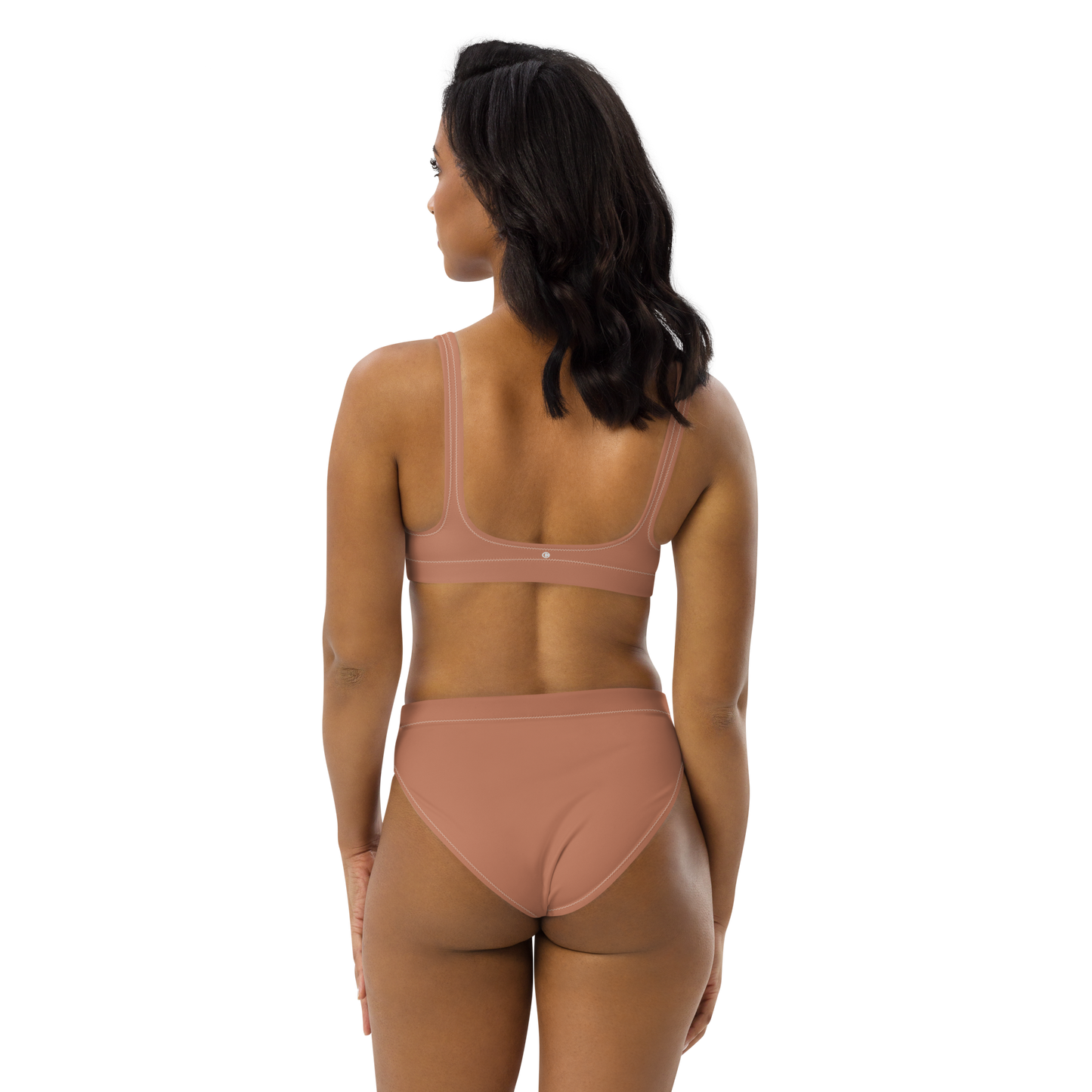 Michigan Upper Peninsula High-Waisted Bikini (w/ Dual UP Outlines) | Copper Color