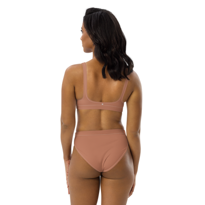 Michigan Upper Peninsula High-Waisted Bikini (w/ Dual UP Outlines) | Copper Color