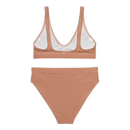 Michigan Upper Peninsula High-Waisted Bikini (w/ Dual UP Outlines) | Copper Color