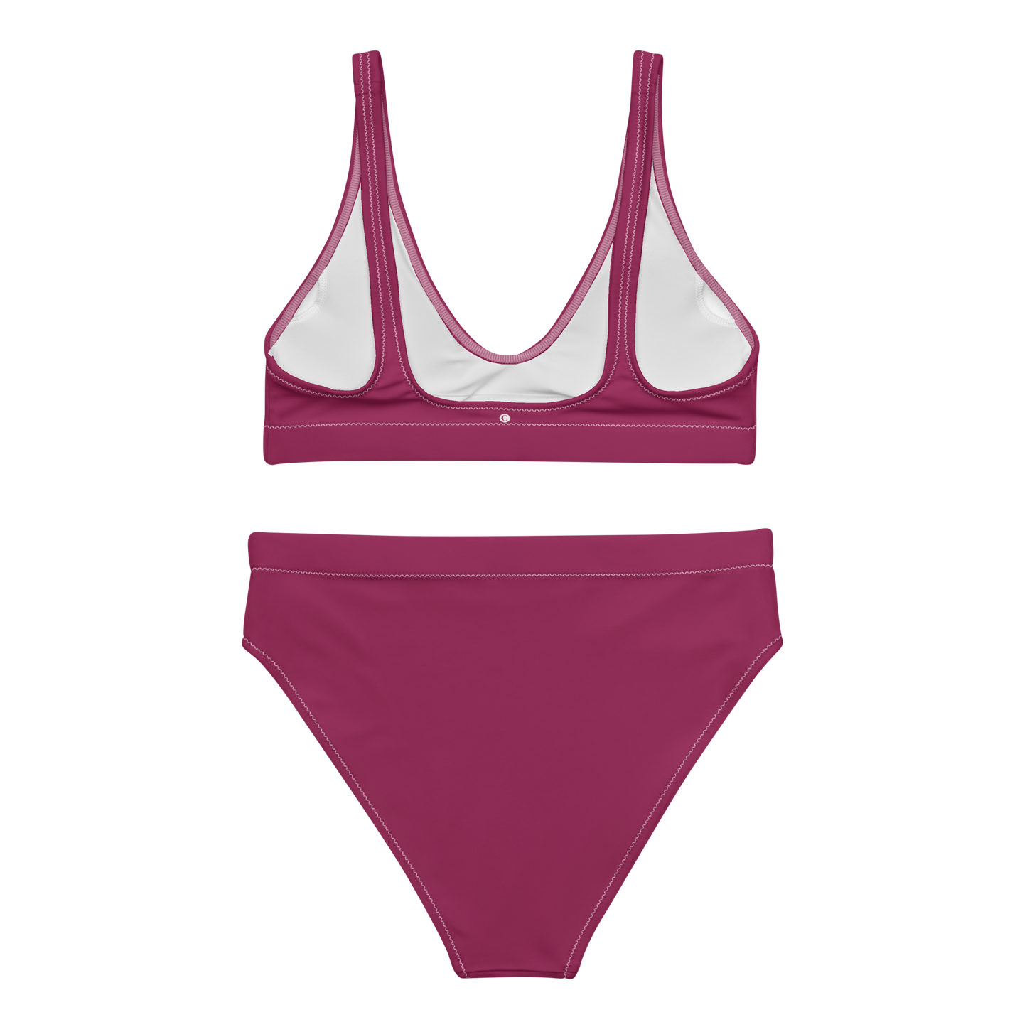 Michigan Upper Peninsula High-Waisted Bikini (w/ Dual UP Outlines) | Ruby Red