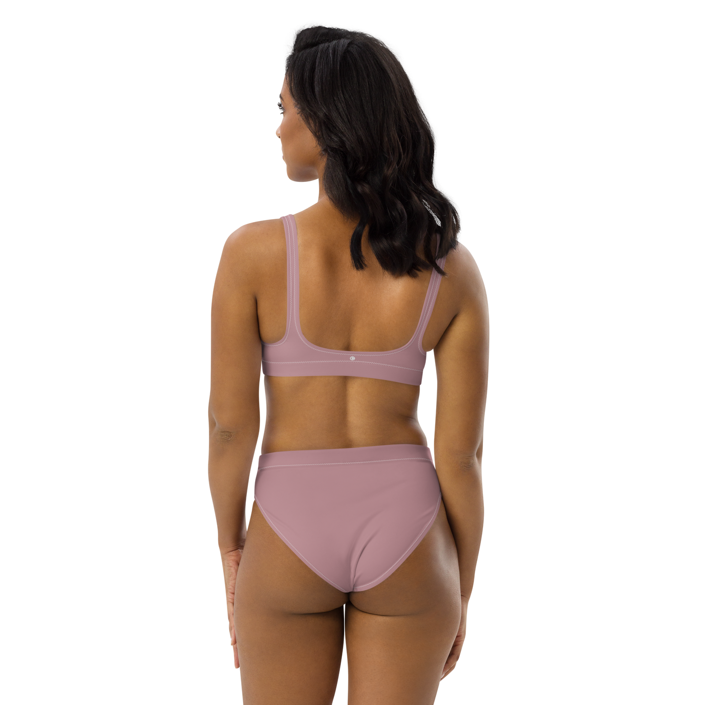 Michigan Upper Peninsula High-Waisted Bikini (w/ Dual UP Outlines) | Cherry Blossom Pink