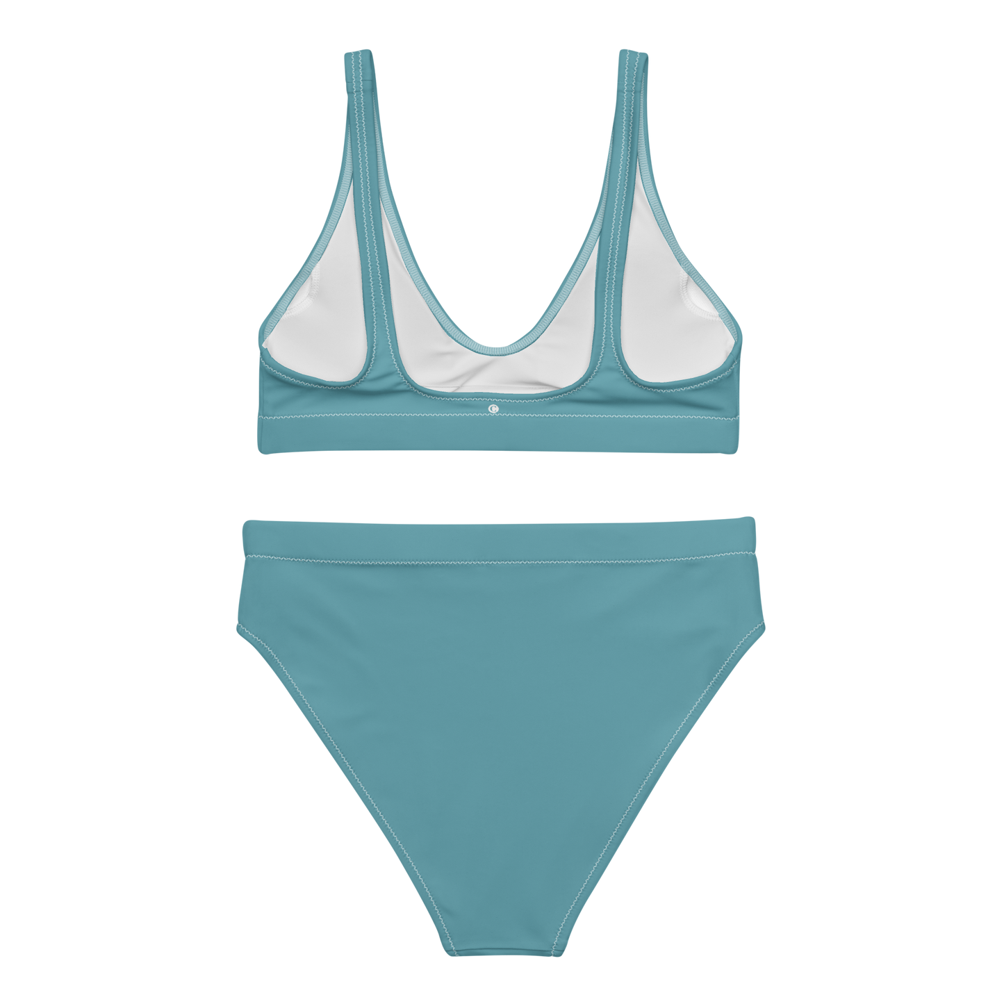 Michigan Upper Peninsula High-Waisted Bikini (w/ Dual UP Outlines) | Lake Huron Blue