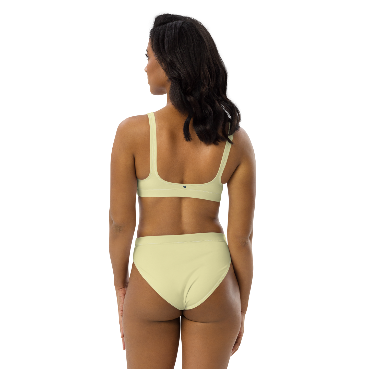 Michigan Upper Peninsula High-Waisted Bikini (w/ Dual UP Outlines) | Canary Yellow