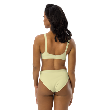 Michigan Upper Peninsula High-Waisted Bikini (w/ Dual UP Outlines) | Canary Yellow