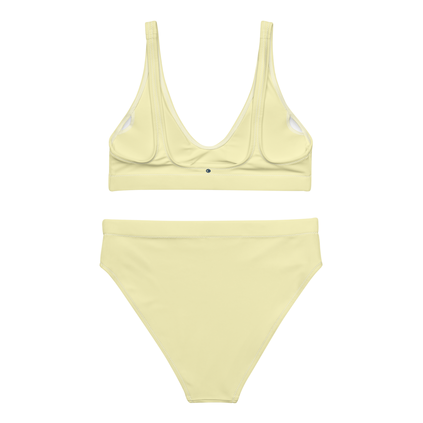 Michigan Upper Peninsula High-Waisted Bikini (w/ Dual UP Outlines) | Canary Yellow