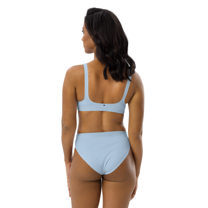 Michigan Upper Peninsula High-Waisted Bikini (w/ Dual UP Outlines) | Light Blue