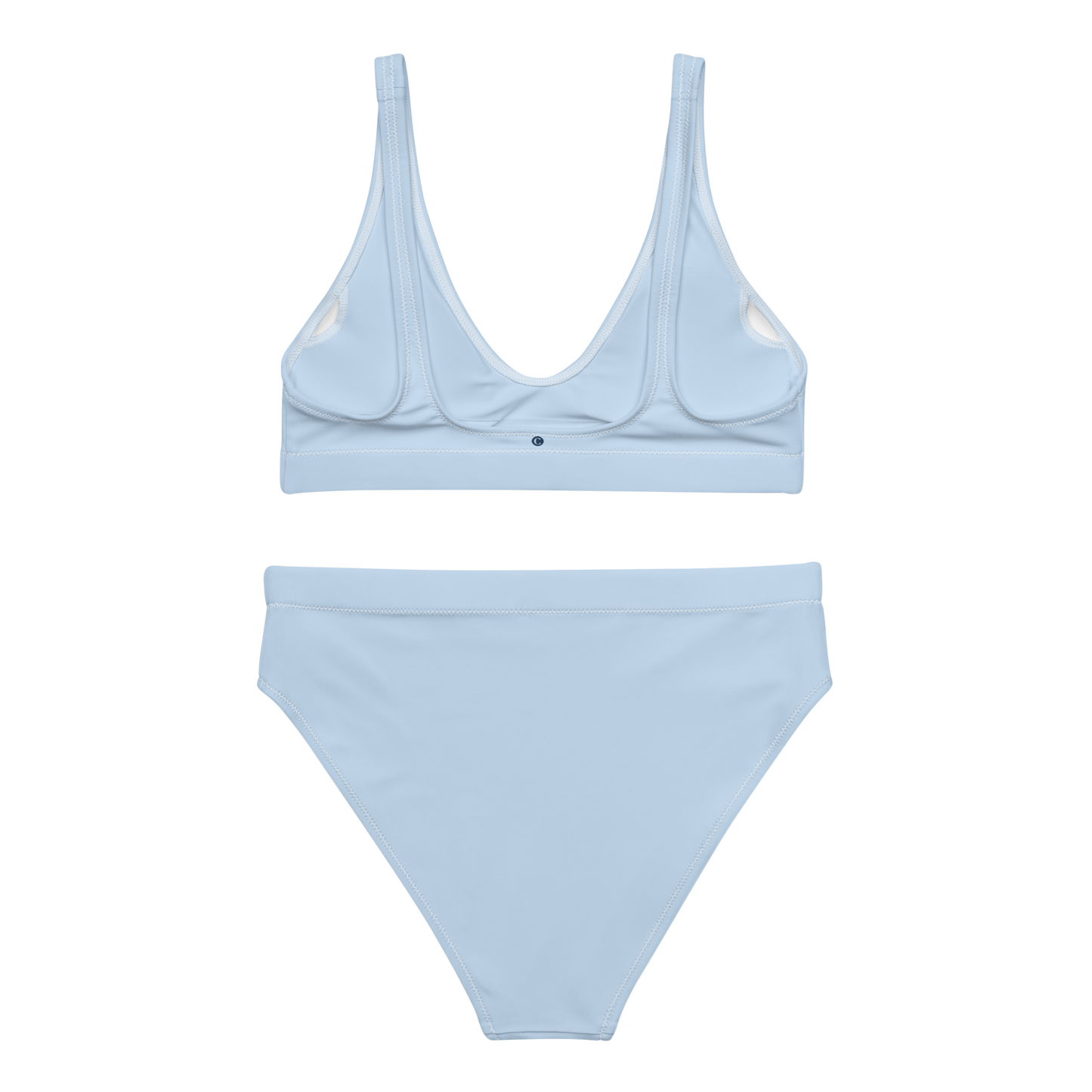 Michigan Upper Peninsula High-Waisted Bikini (w/ Dual UP Outlines) | Light Blue