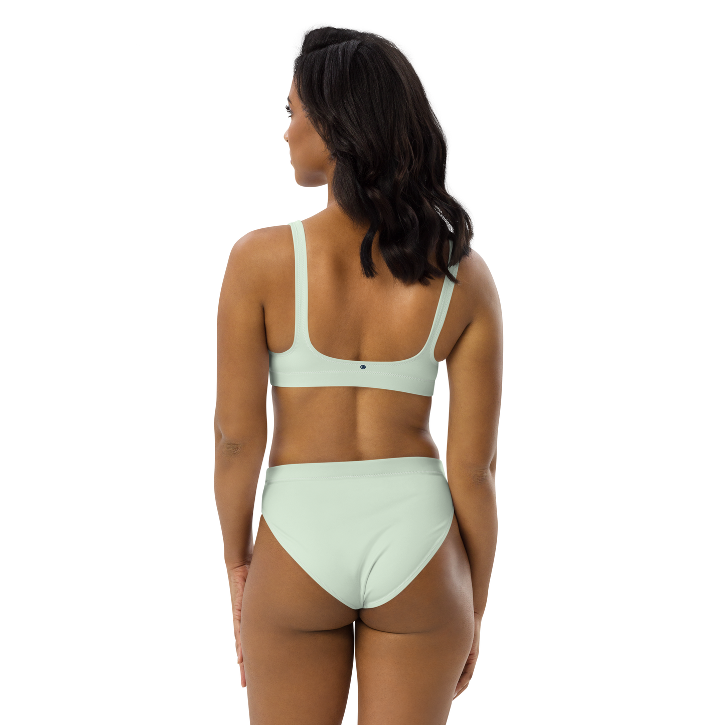 Michigan Upper Peninsula High-Waisted Bikini (w/ Dual UP Outlines) | Dew Green