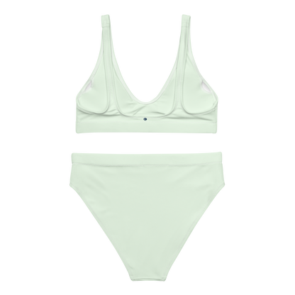 Michigan Upper Peninsula High-Waisted Bikini (w/ Dual UP Outlines) | Dew Green