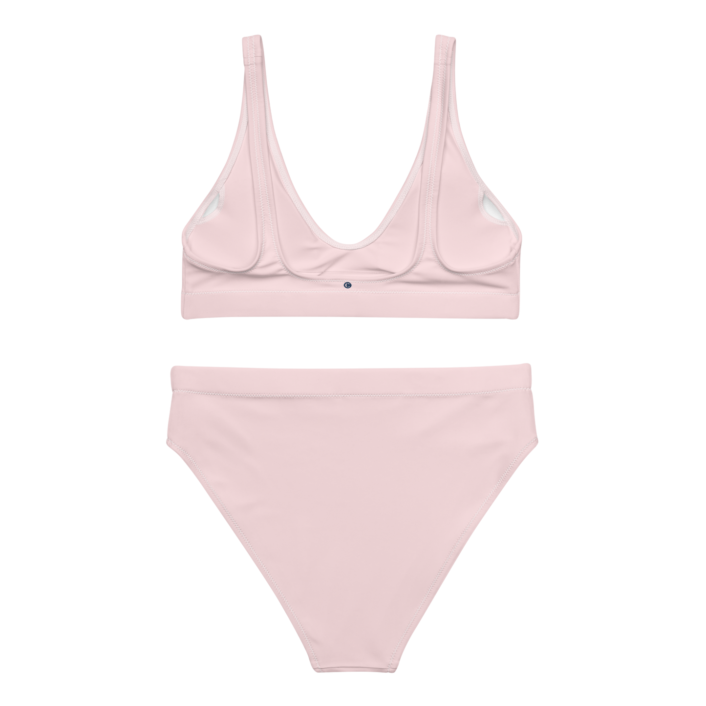 Michigan Upper Peninsula High-Waisted Bikini (w/ UP USA Flag) | Pale Pink