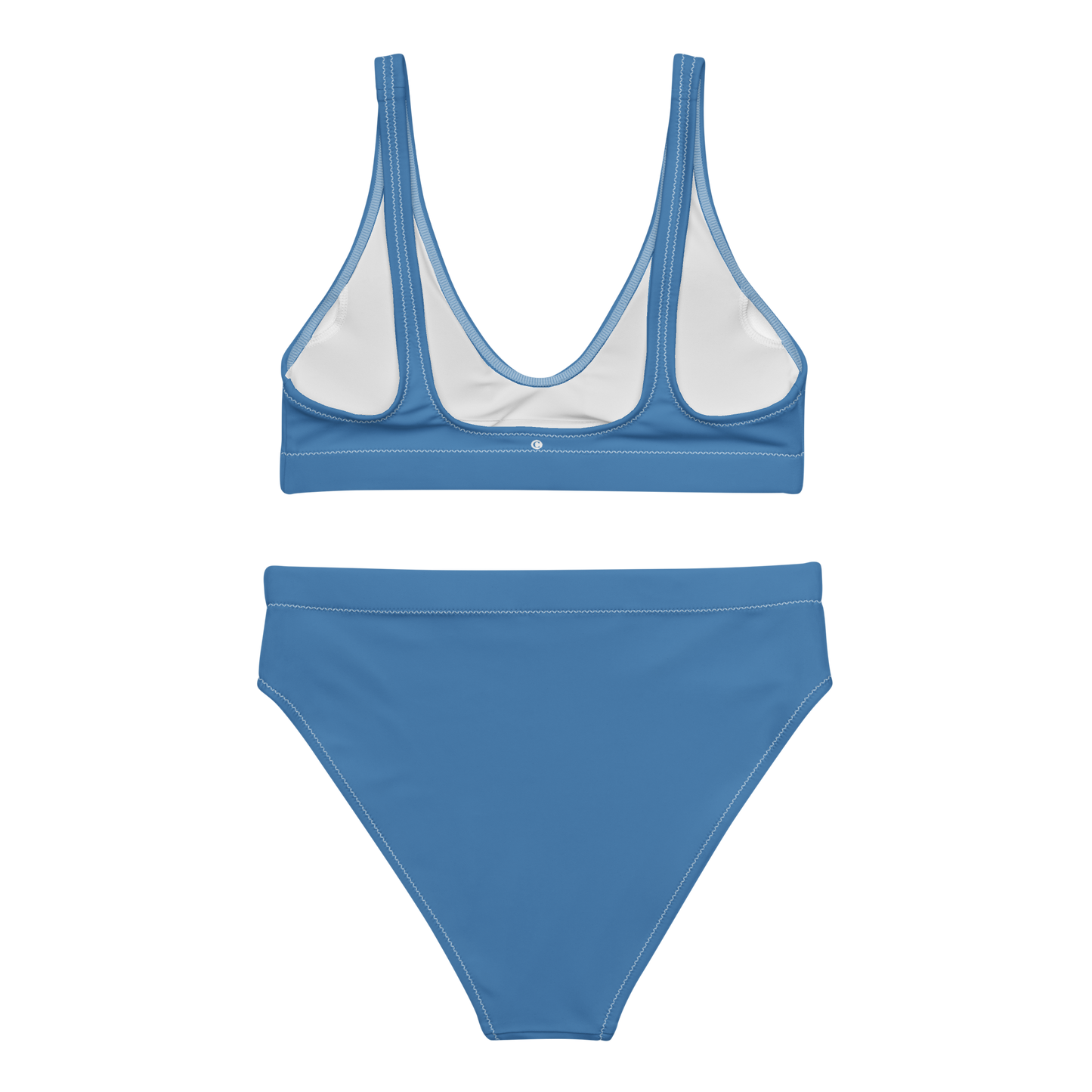 Michigan Upper Peninsula High-Waisted Bikini (w/ UP USA Flag) | Lake Superior Blue