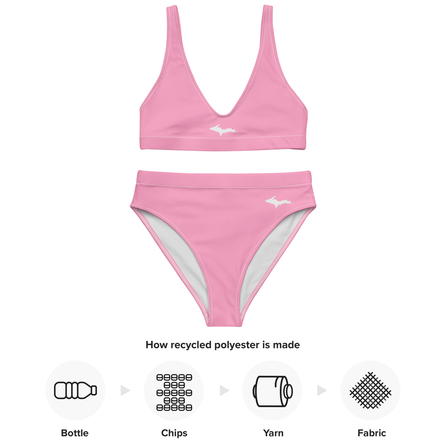 Michigan Upper Peninsula String Bikini (w/ Dual UP Outlines) | '67 Caddie Pink