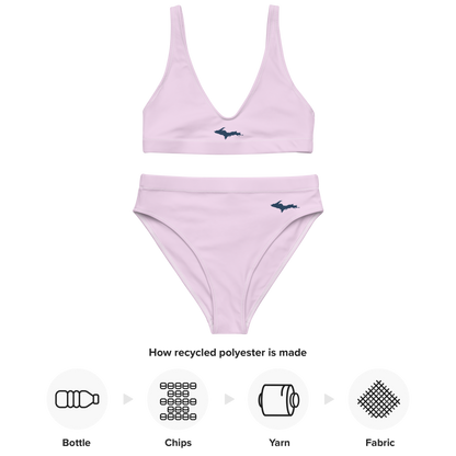 Michigan Upper Peninsula High-Waisted Bikini (w/ Dual UP Outlines) | Pale Lavender