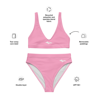 Michigan Upper Peninsula String Bikini (w/ Dual UP Outlines) | '67 Caddie Pink