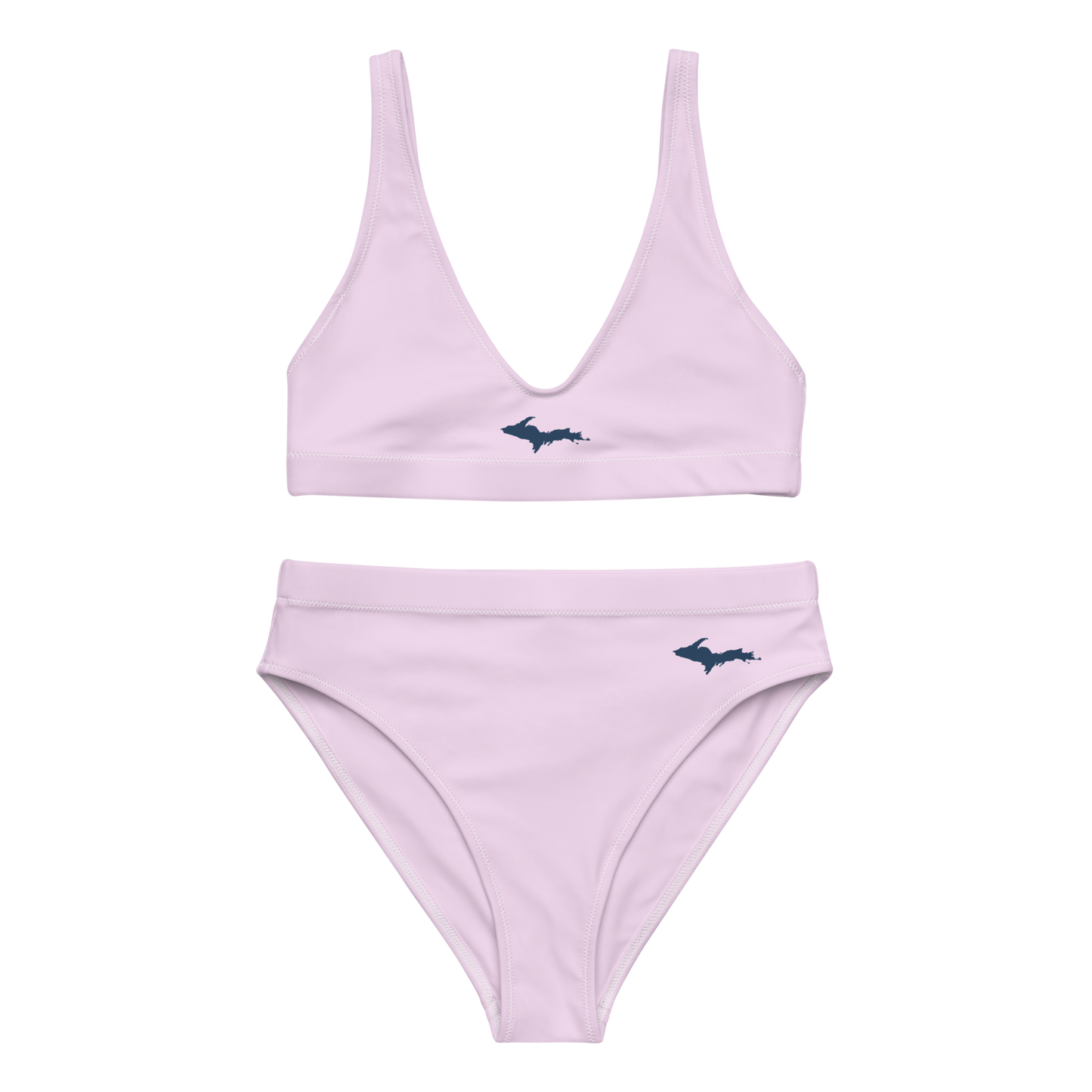 Michigan Upper Peninsula High-Waisted Bikini (w/ Dual UP Outlines) | Pale Lavender